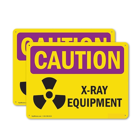 Signmission Radiation & Laser Sign, 18 in H x 24 in W, Aluminum, Rectangle OS-2PACK-CR-A-1824-L-10197